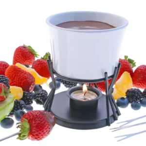 chocolate fondue set ceramic 2