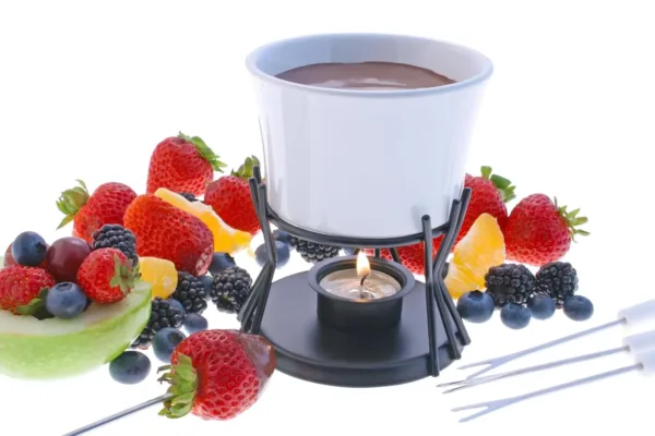 chocolate fondue set ceramic 2