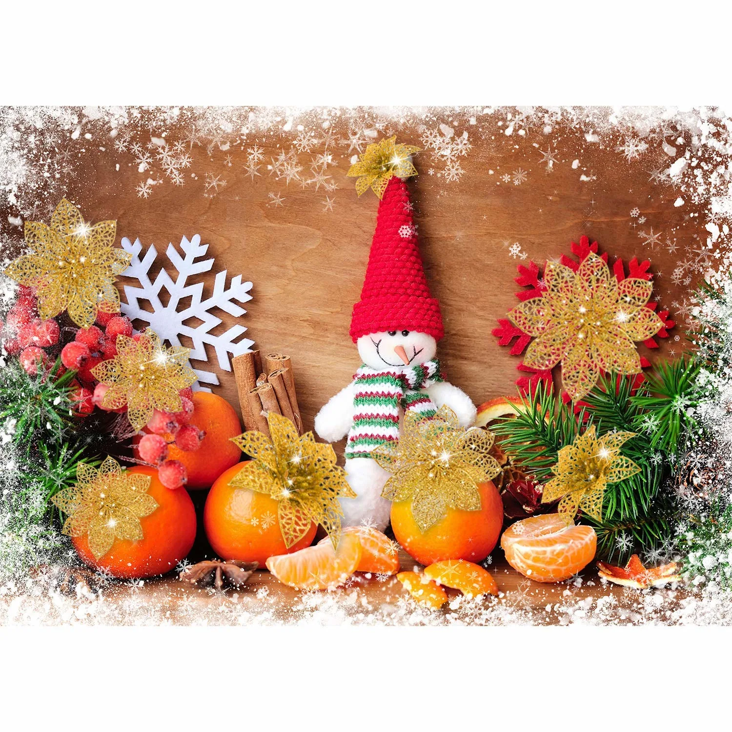 christmas poinsettia flowers gold 6