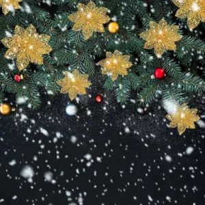 christmas poinsettia flowers gold 7