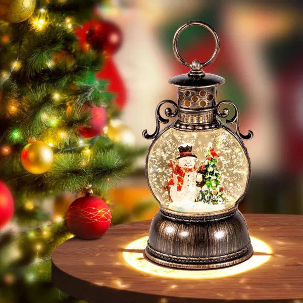 christmas snow globe lantern 1