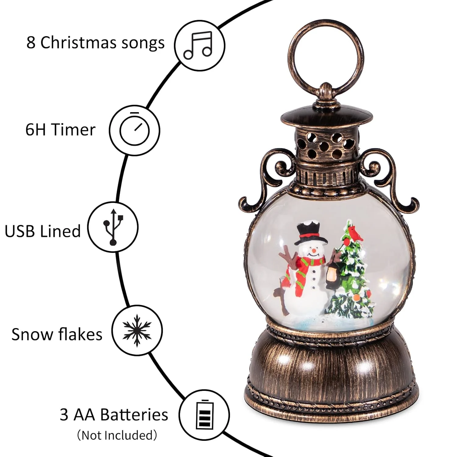 christmas snow globe lantern 4