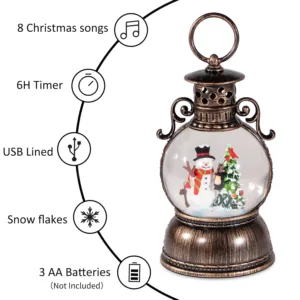 christmas snow globe lantern 4