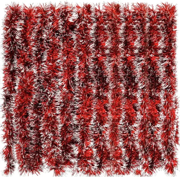 christmas tinsel garland red 1