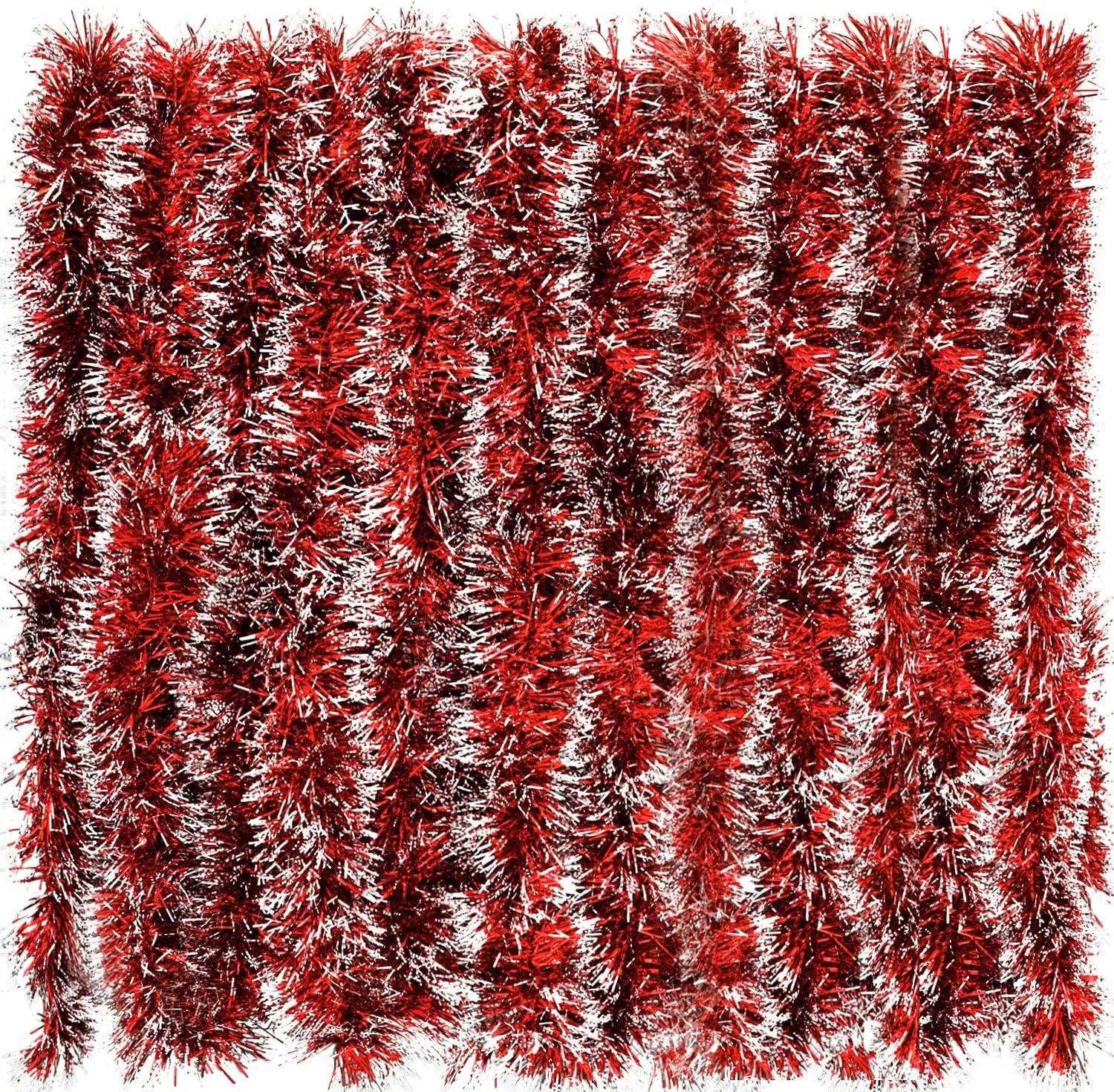 christmas tinsel garland red 1
