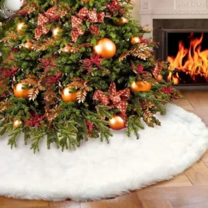 christmas tree skirt fur 1