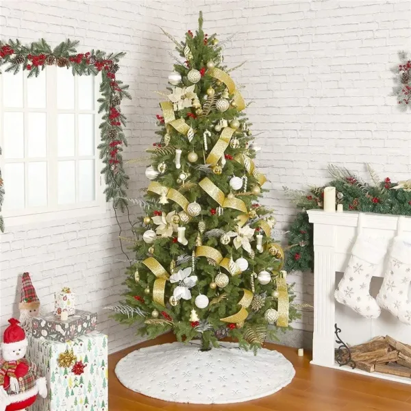 christmas tree skirt white 4