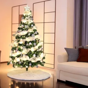 christmas tree skirt white 5