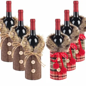 christmas wine bottle cover 1