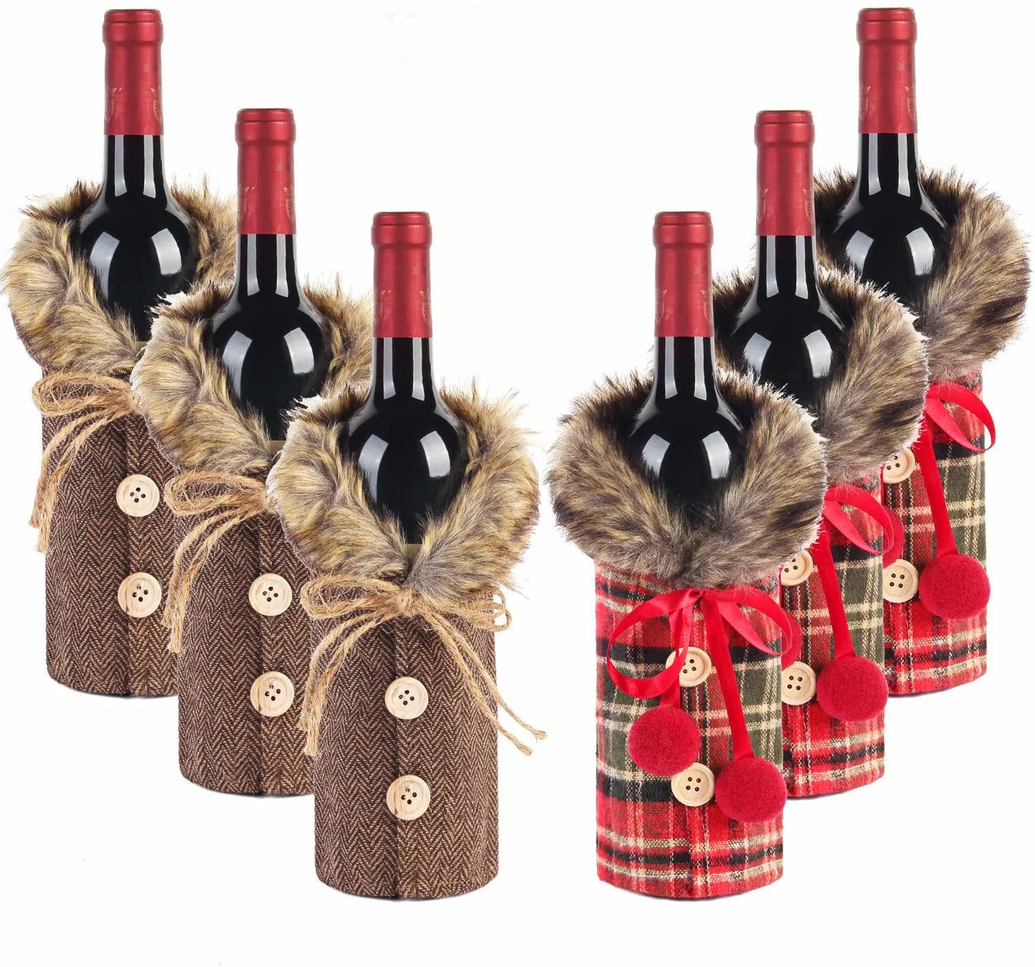 christmas wine bottle cover 1
