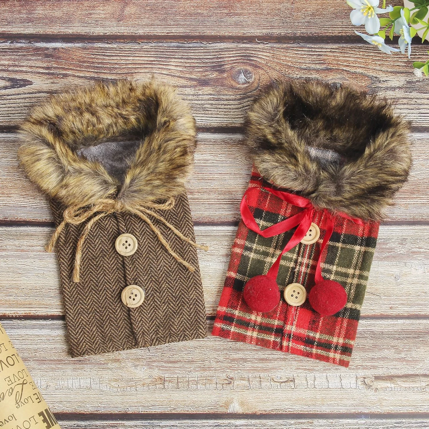 christmas wine bottle cover 5