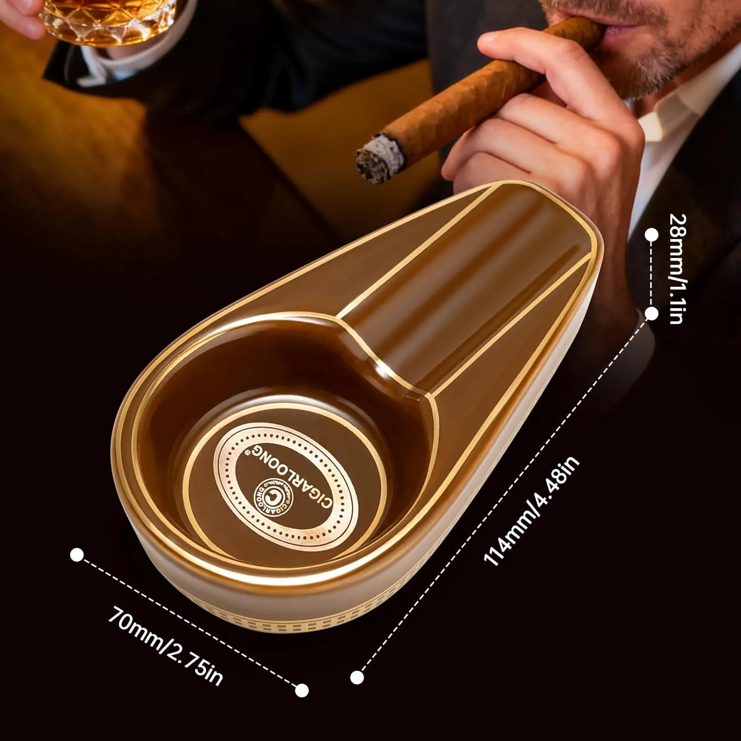 cigar ashtray ceramic portable 4