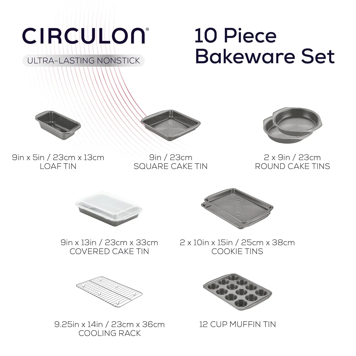 circulon nonstick bakeware set 2