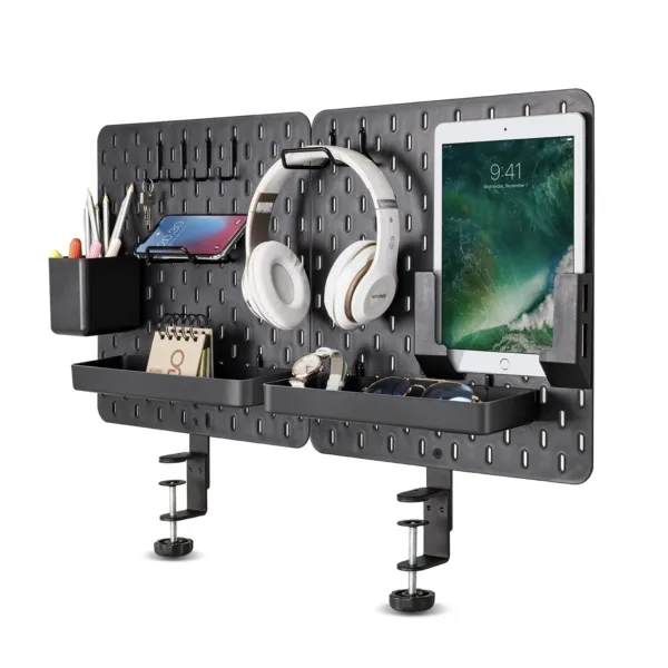 clamp on desk pegboard 1