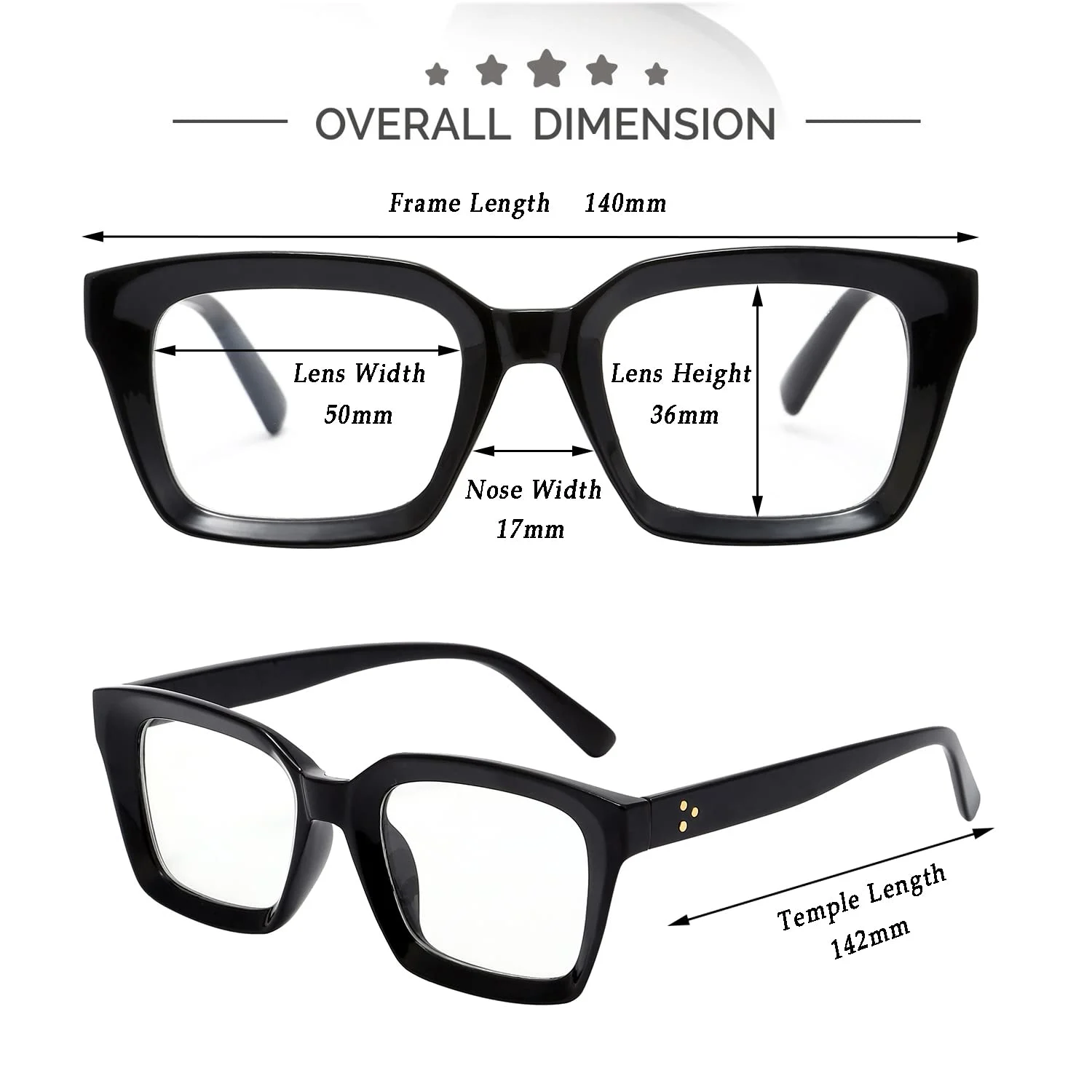 clear lens glasses square 6