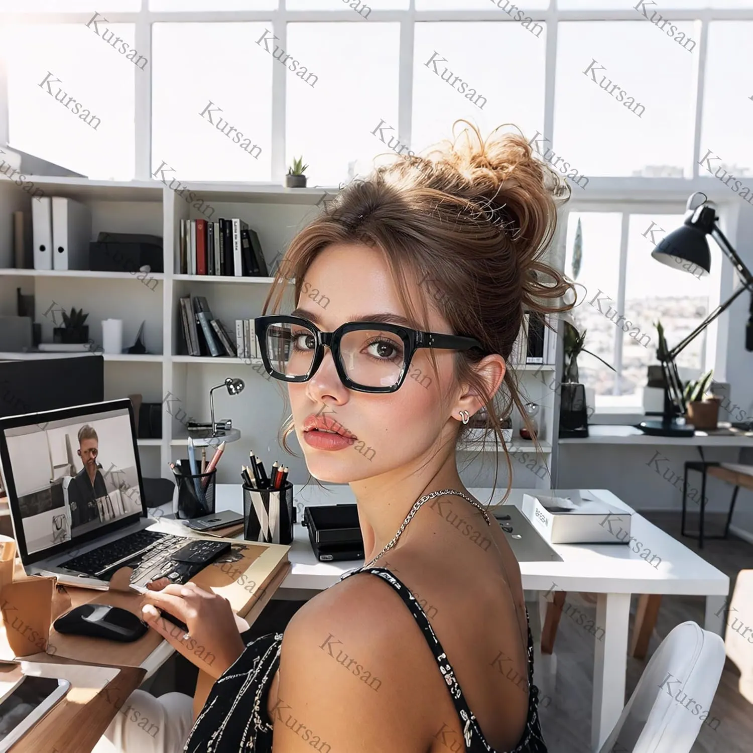 clear lens glasses square 7