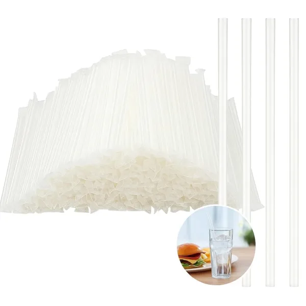 clear plastic straws pack 3