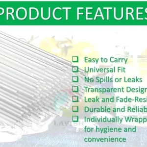 clear plastic straws pack 4