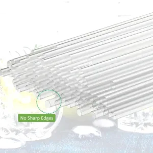 clear plastic straws pack 6