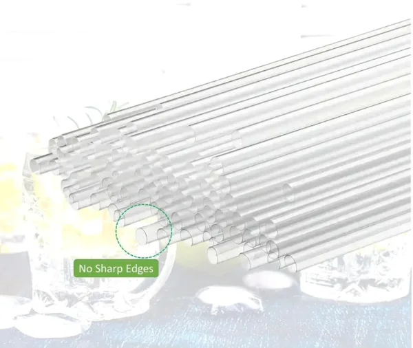 clear plastic straws pack 6