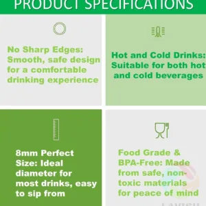 clear plastic straws pack 7