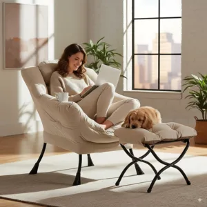 comfy armchair footstool 3