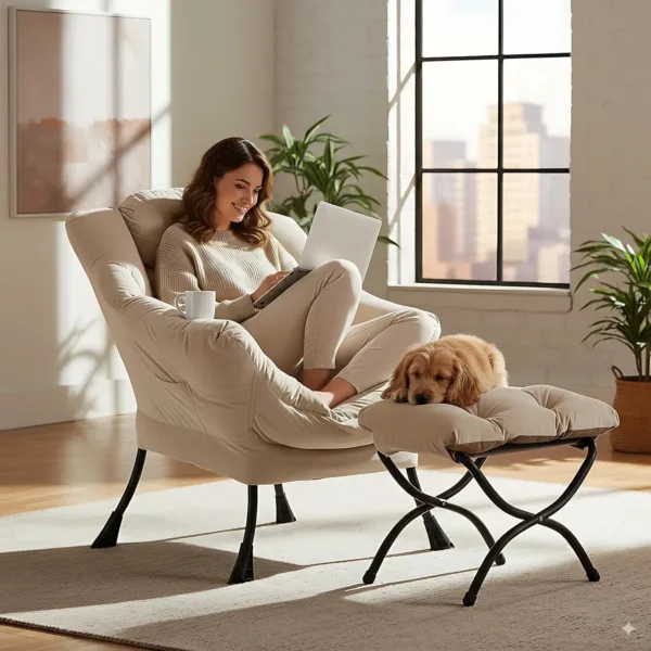 comfy armchair footstool 3