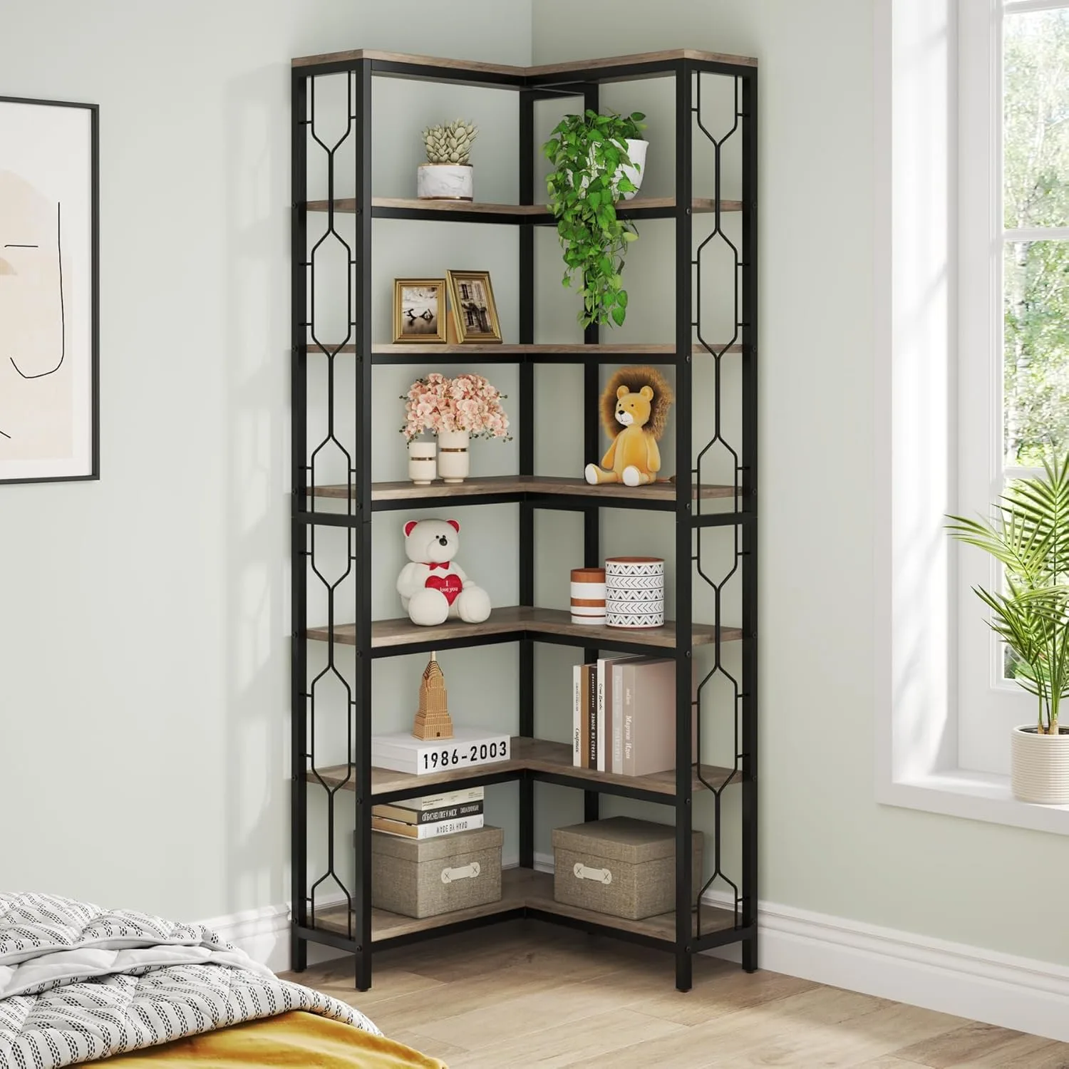 corner bookcase bookshelf 5