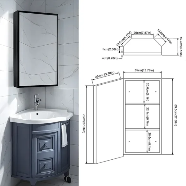 corner mirror cabinet 2