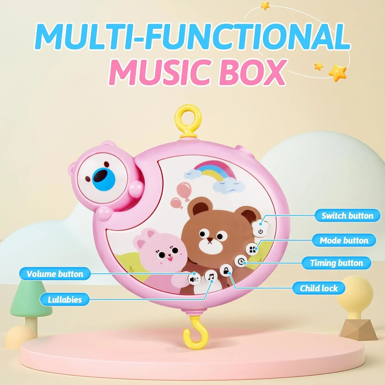 crib mobile music lights 5