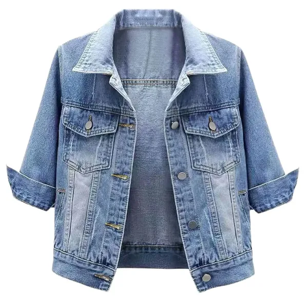 cropped denim jacket 1