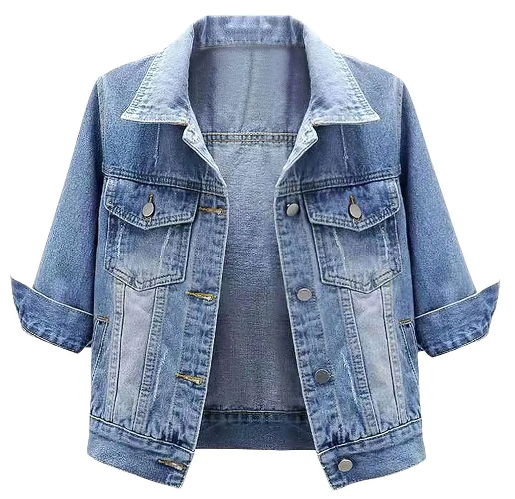 cropped denim jacket 1