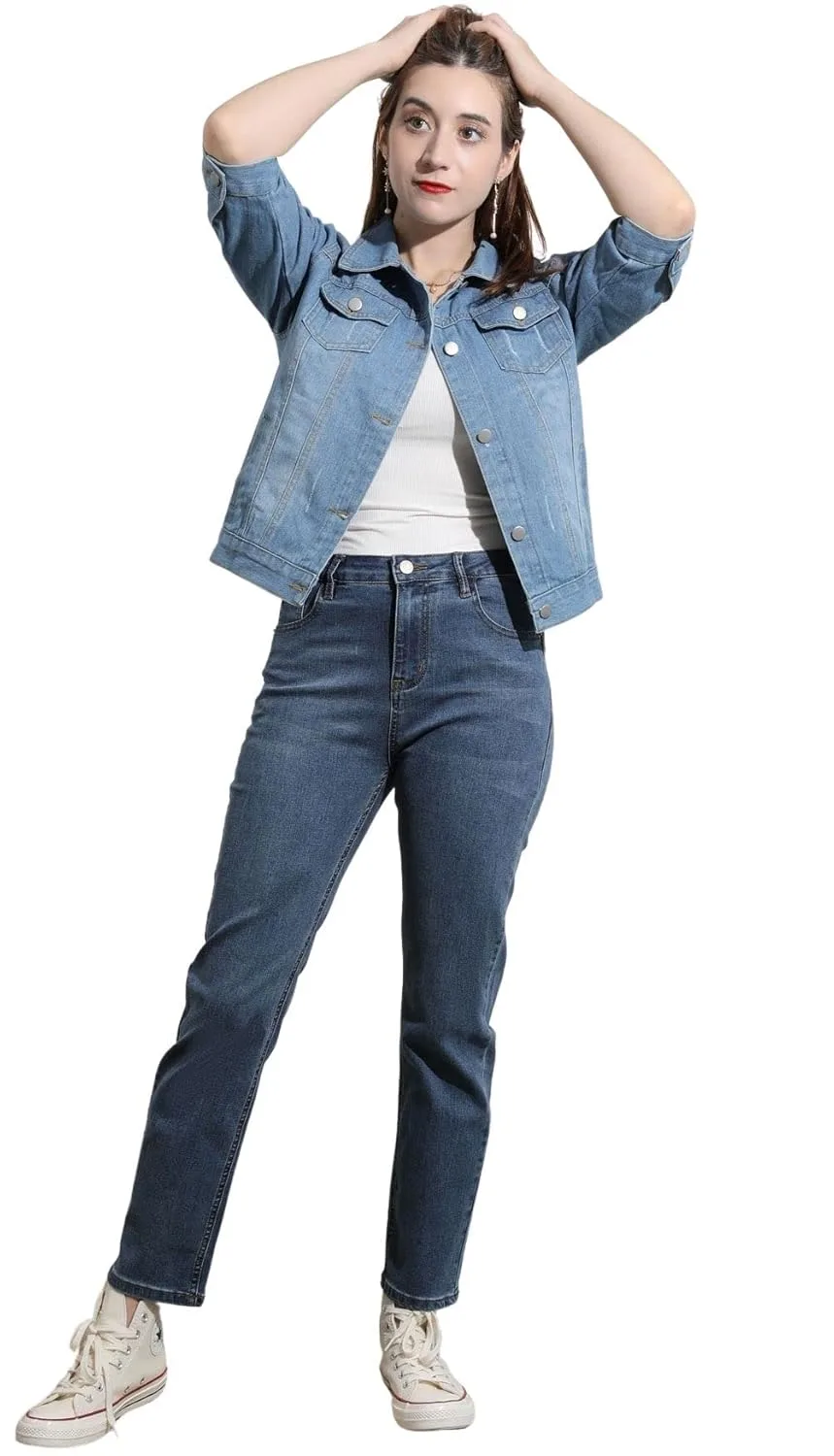 cropped denim jacket 4