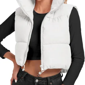 cropped puffer vest 1