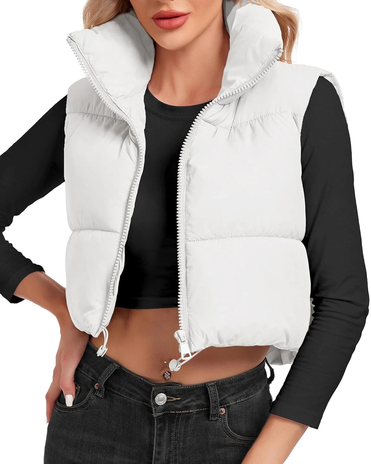 cropped puffer vest 1