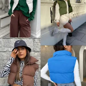 cropped puffer vest 4