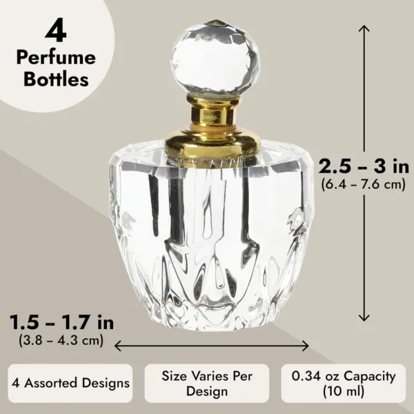 crystal perfume bottle set 3