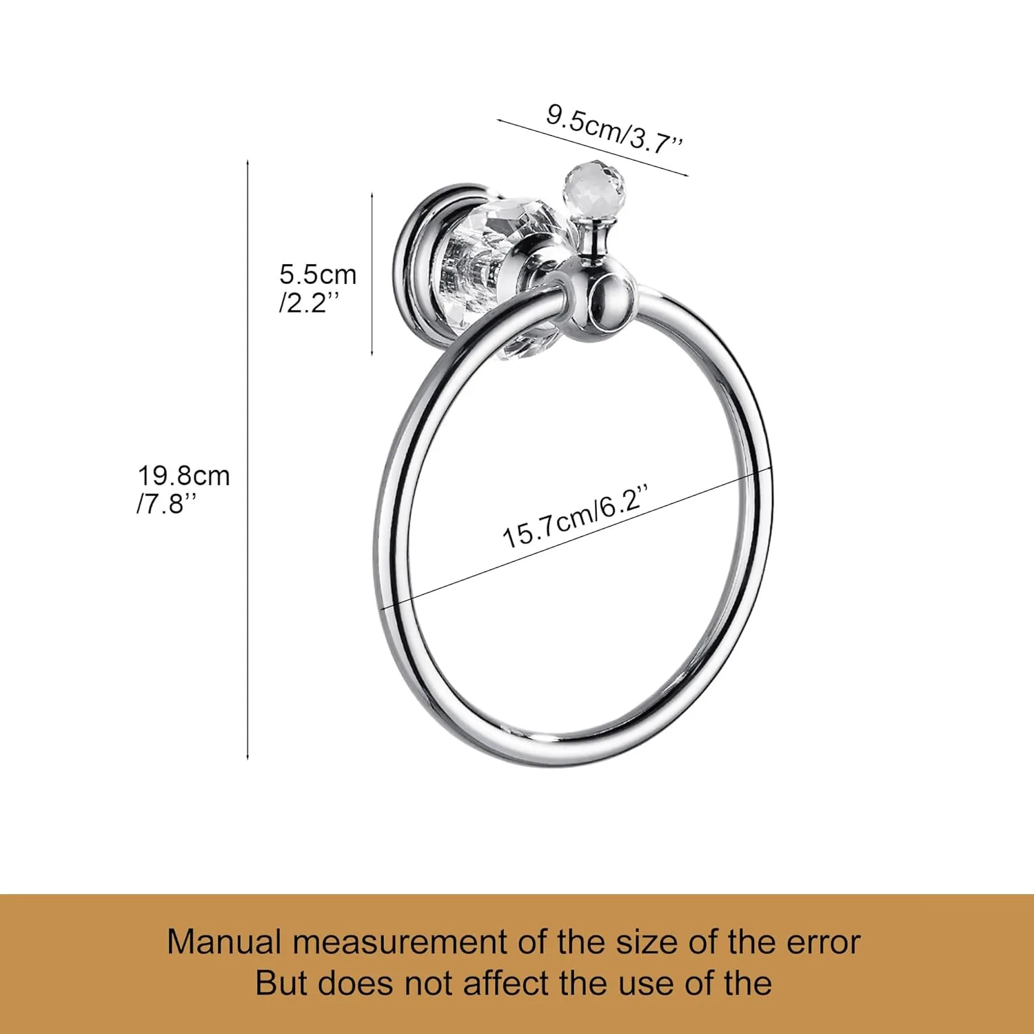 crystal towel ring chrome 2