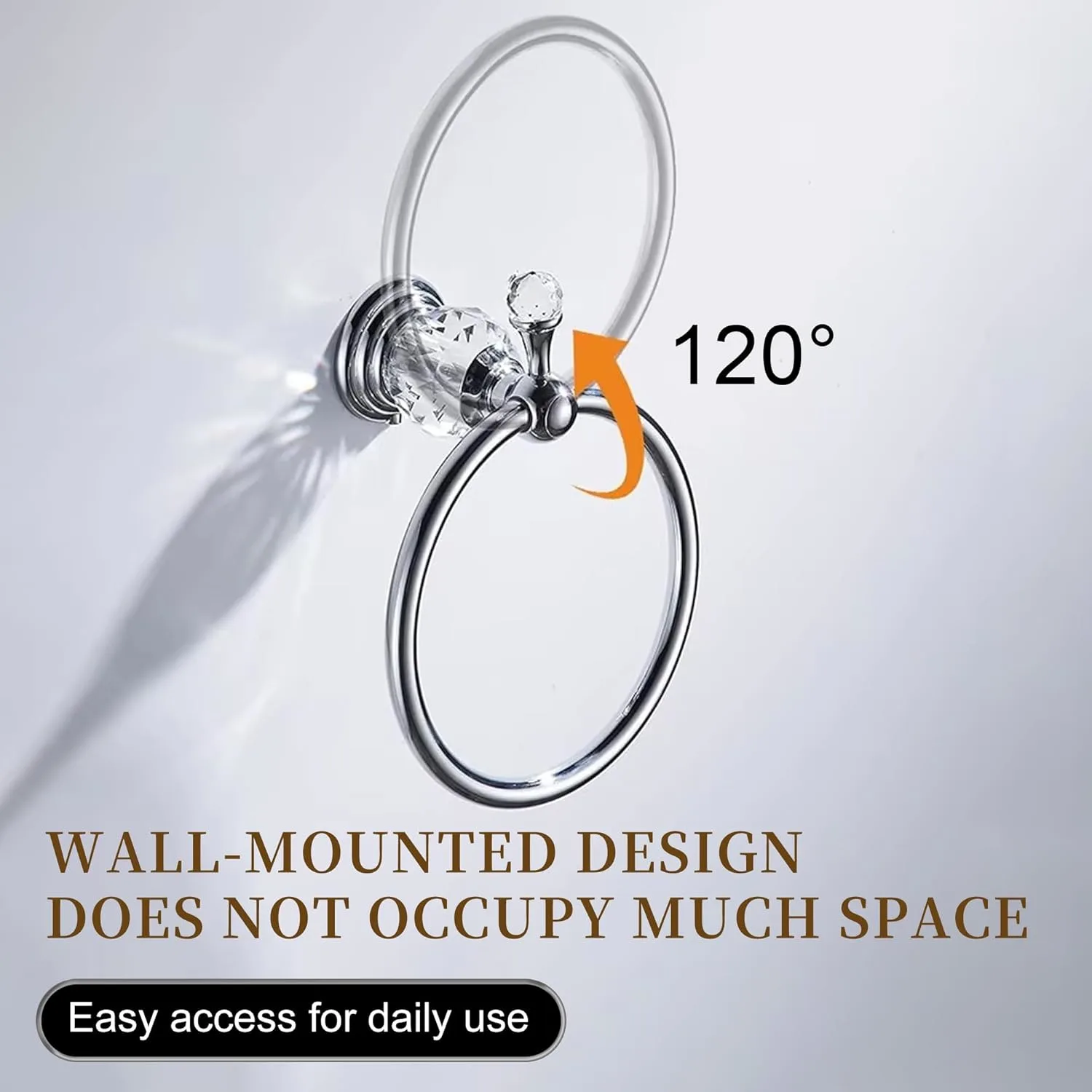 crystal towel ring chrome 4