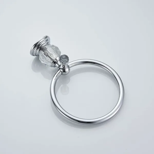 crystal towel ring chrome 6