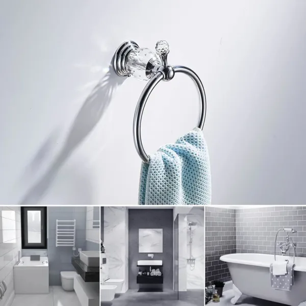 crystal towel ring chrome 7