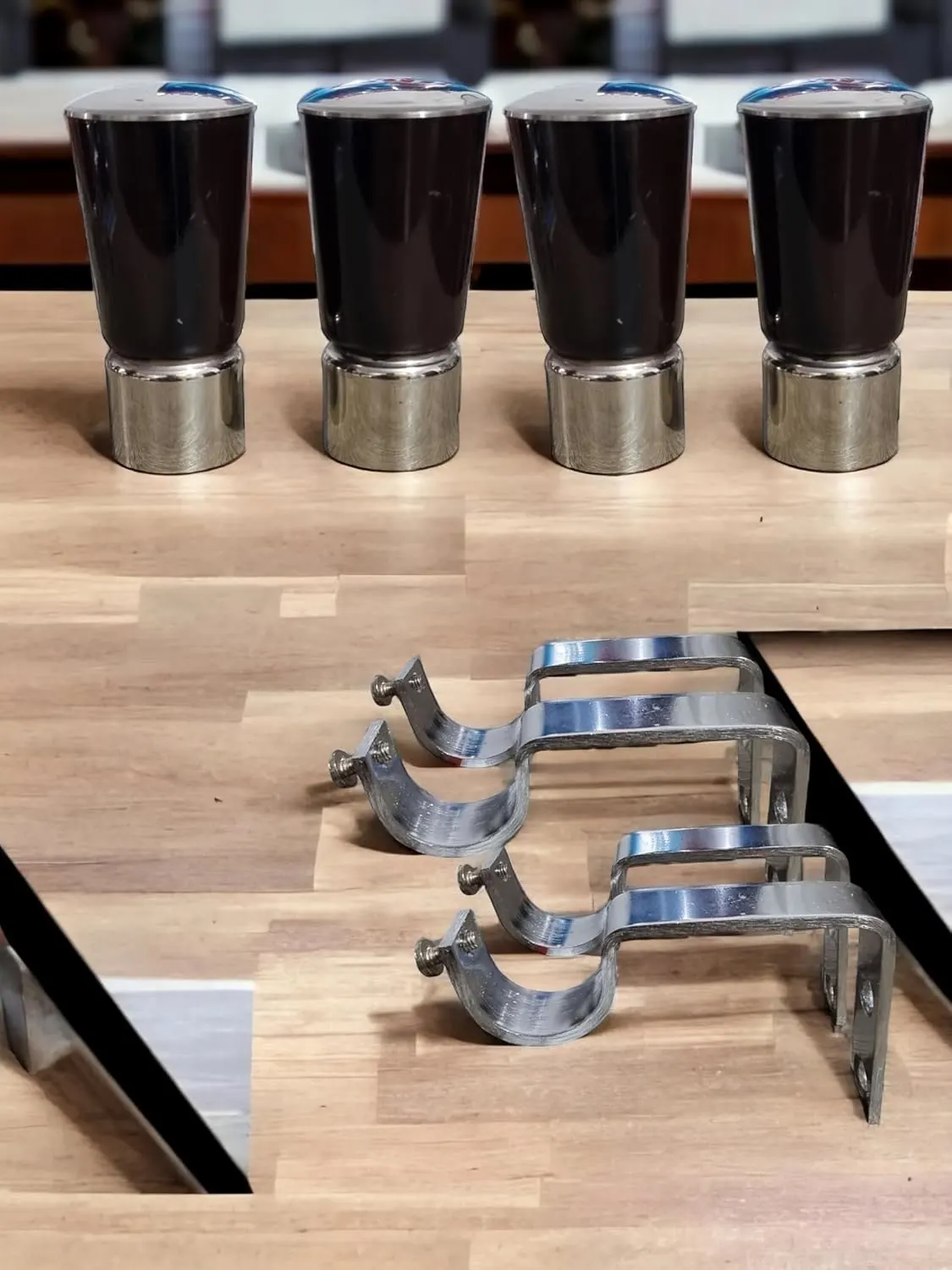 curtain finials brackets set 4