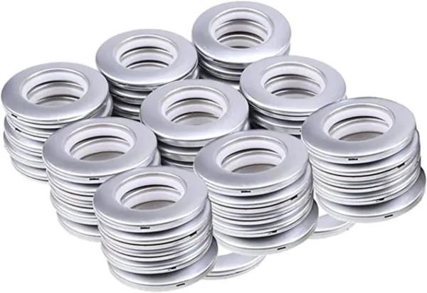 curtain grommets silver 1