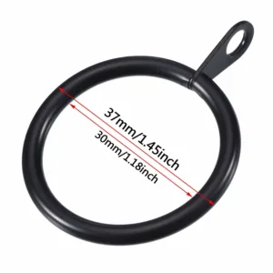 curtain rings black metal 3