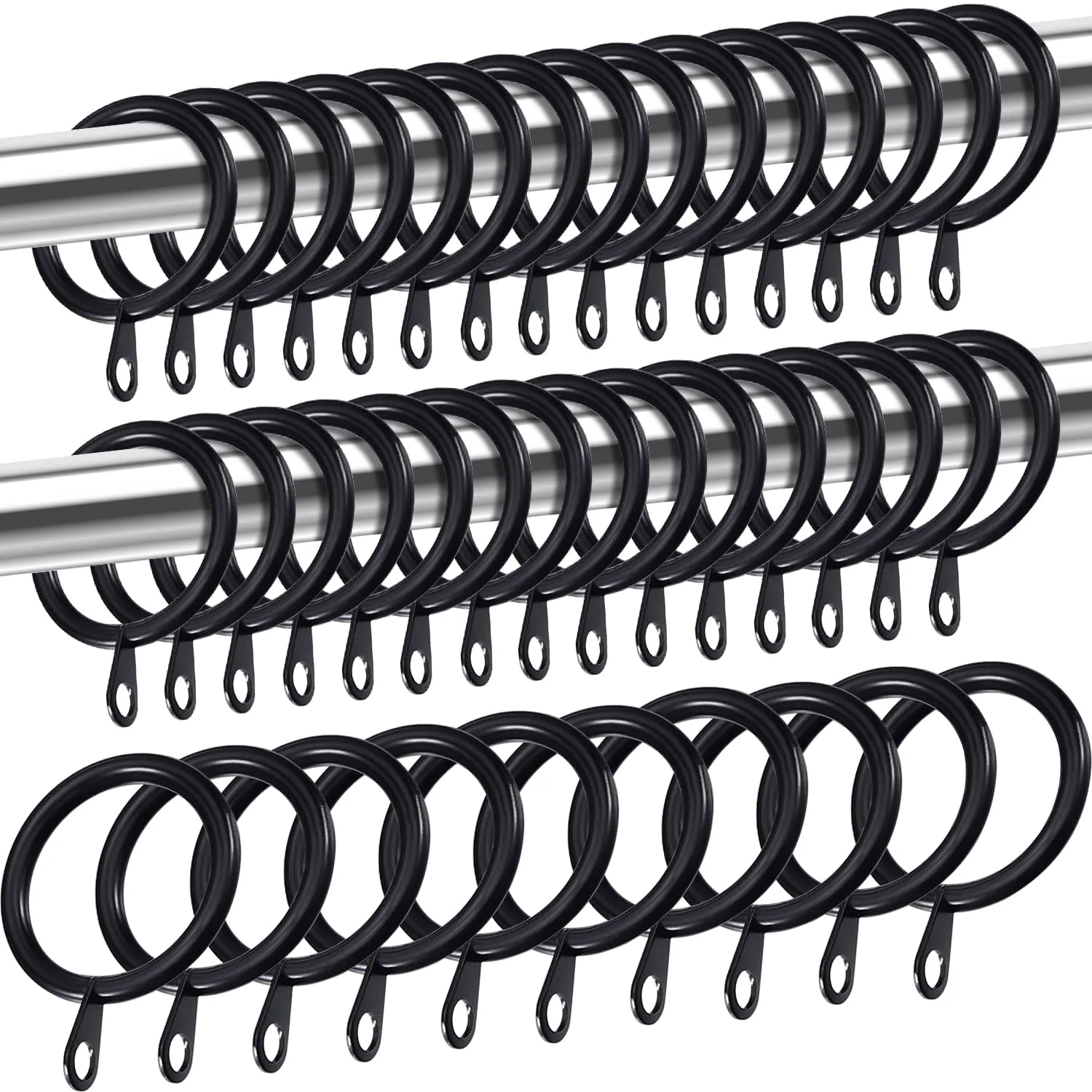 curtain rings black metal 7