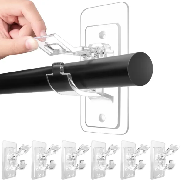 curtain rod holders adhesive 1