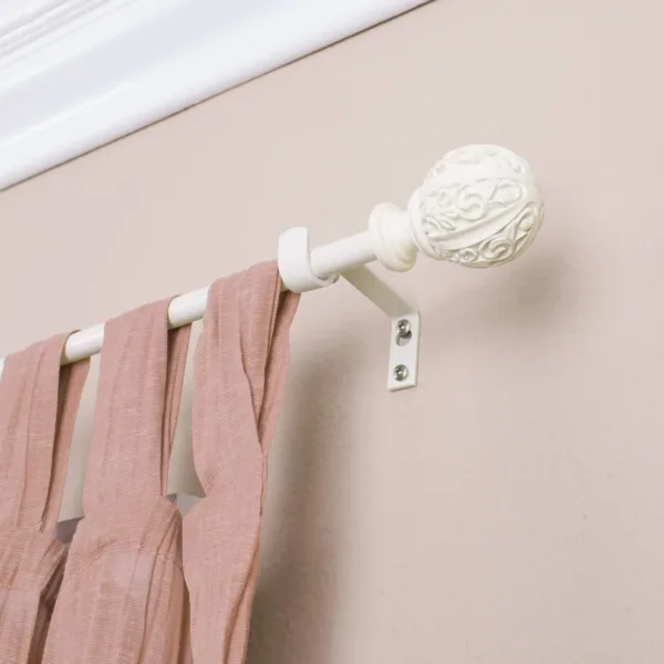 curtain rod ivory leaf 2