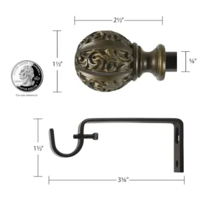 curtain rod ivory leaf 4