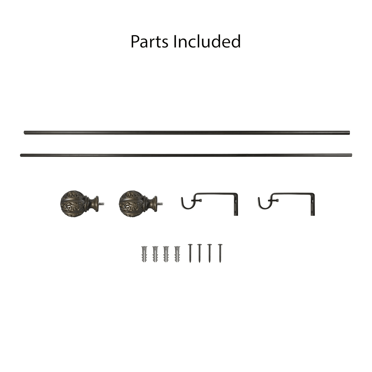 curtain rod ivory leaf 5