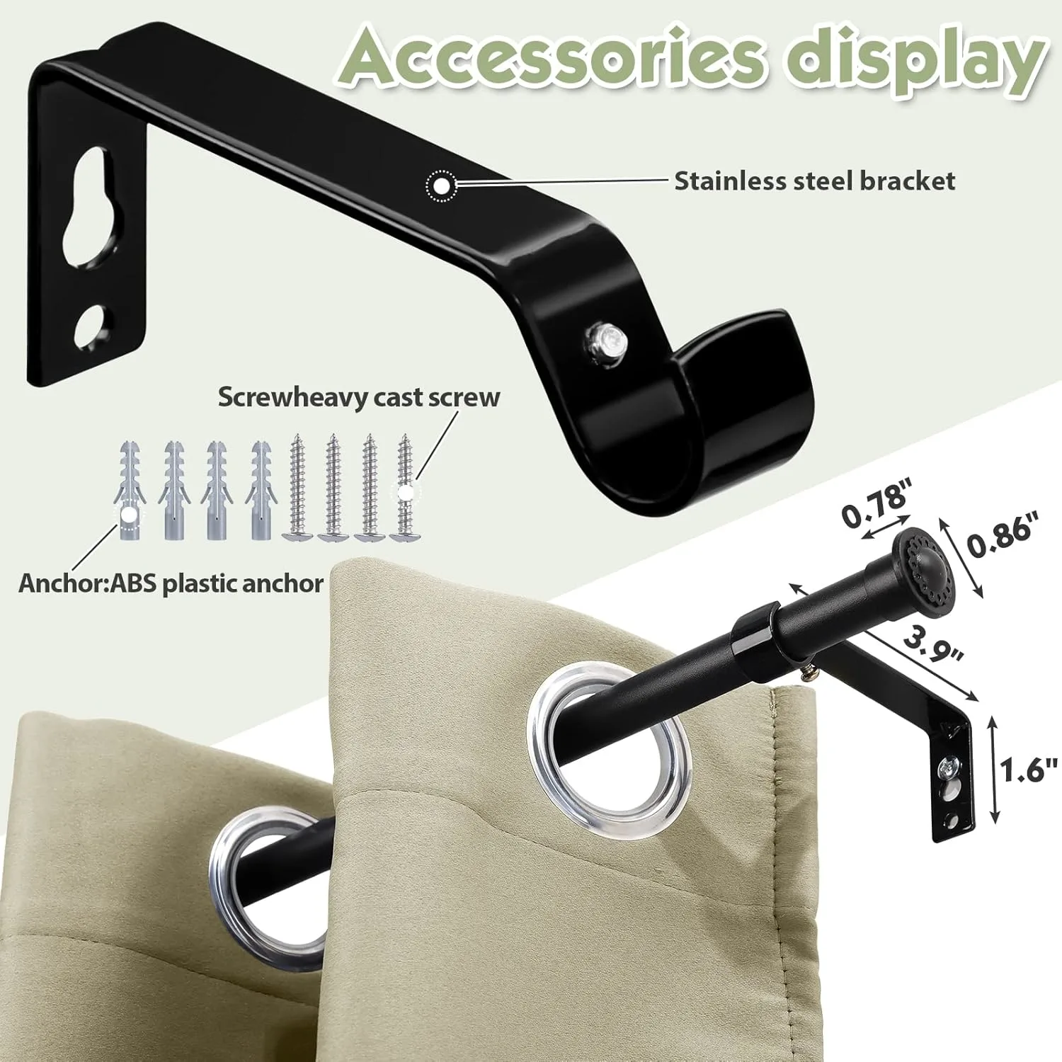 curtain rod pack black 3